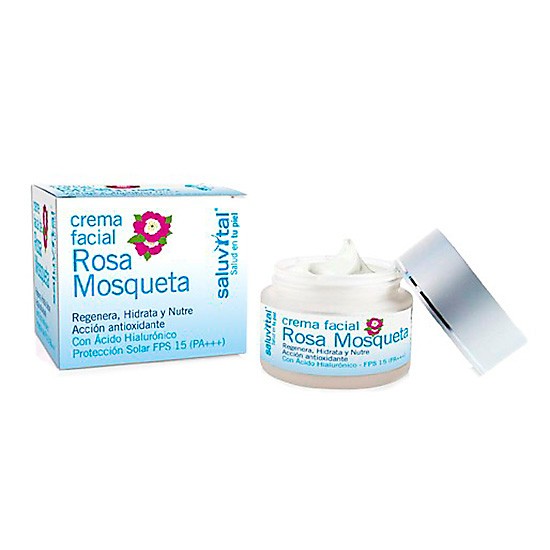 Saluvital crema facial 50ml fps15 rosa mosqueta + ac Hialurónico