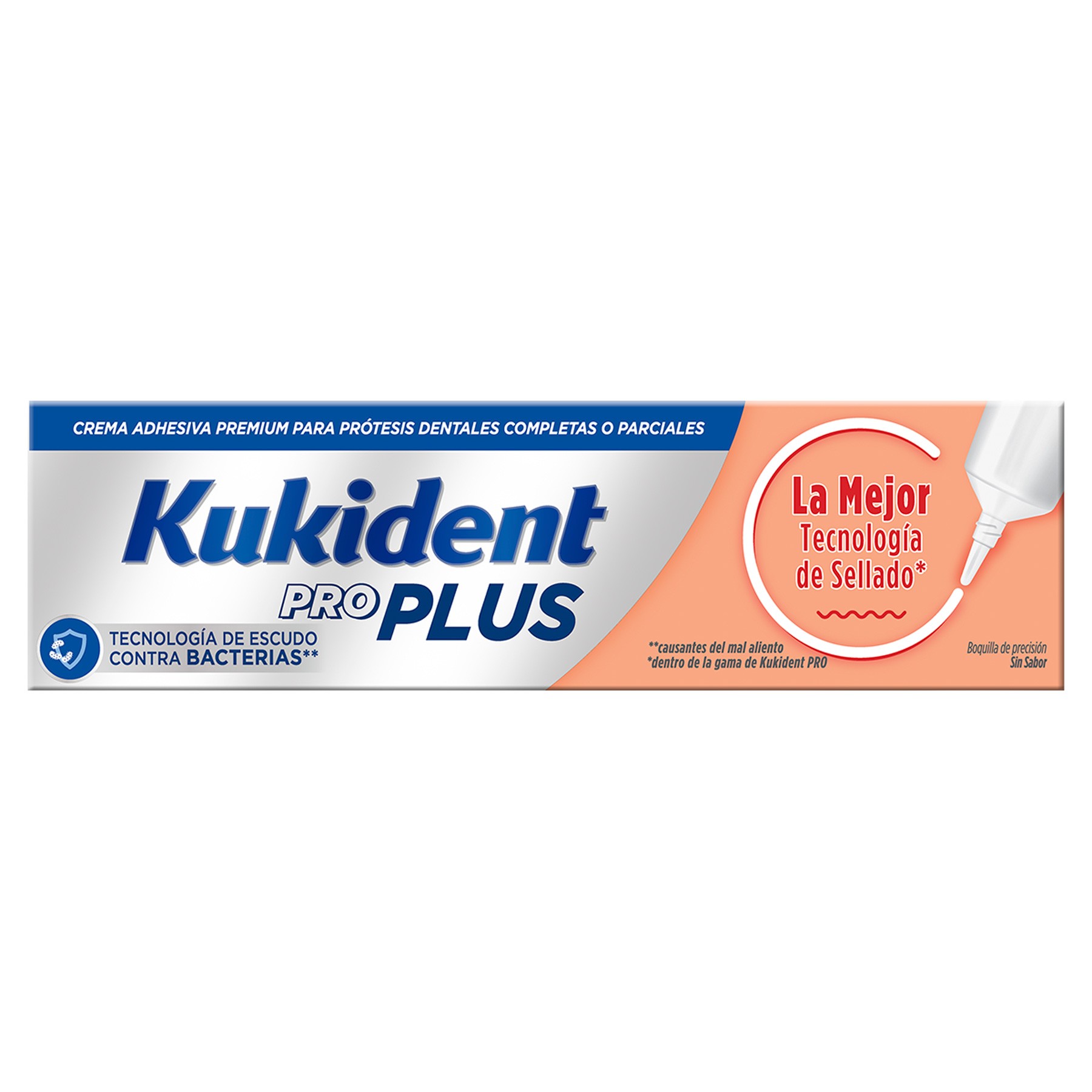 Kukident Pro Plus crema adhesiva prótesis sin sabor 40g