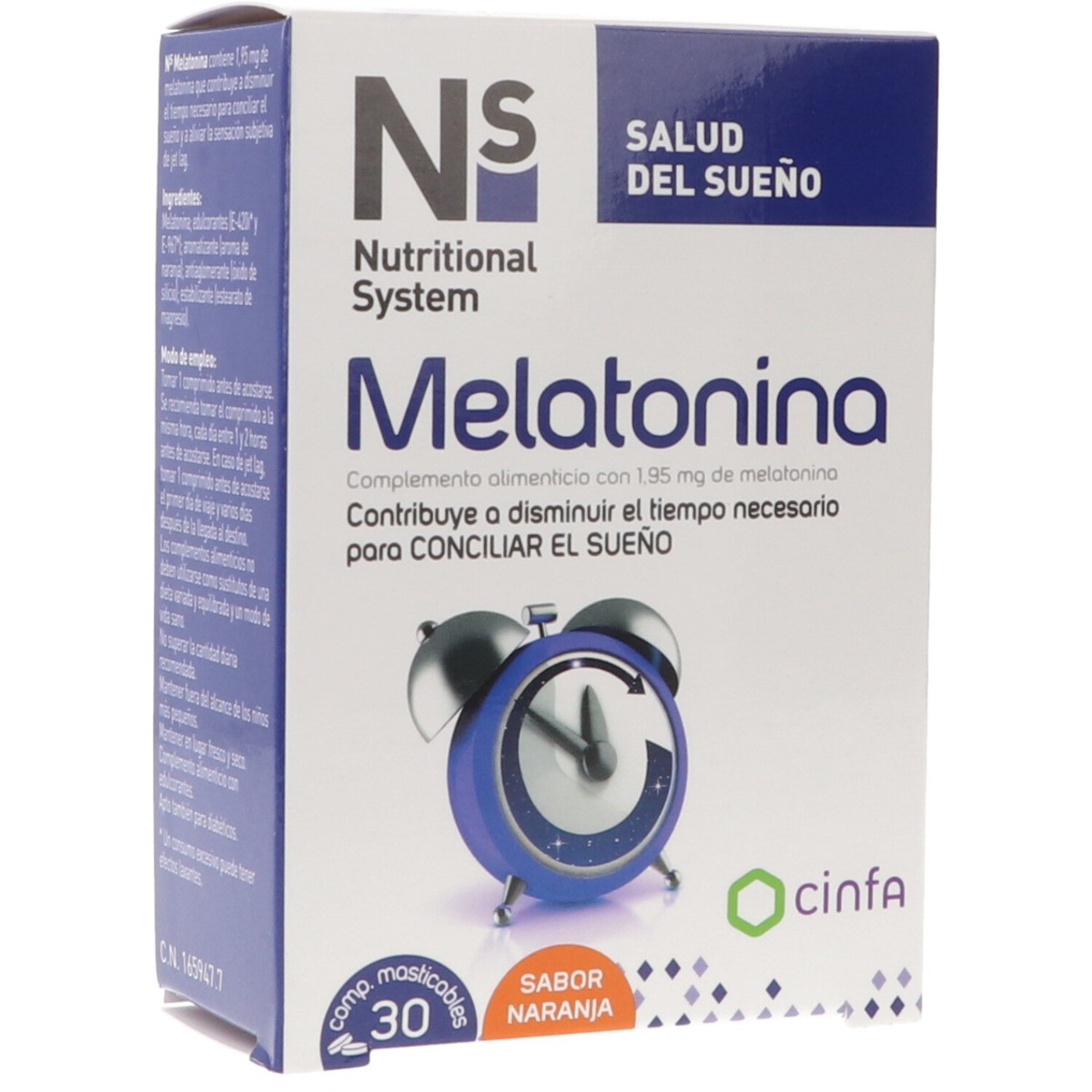 N+S MELATONINA 30 COMPRIMIDOS MASTICABLE