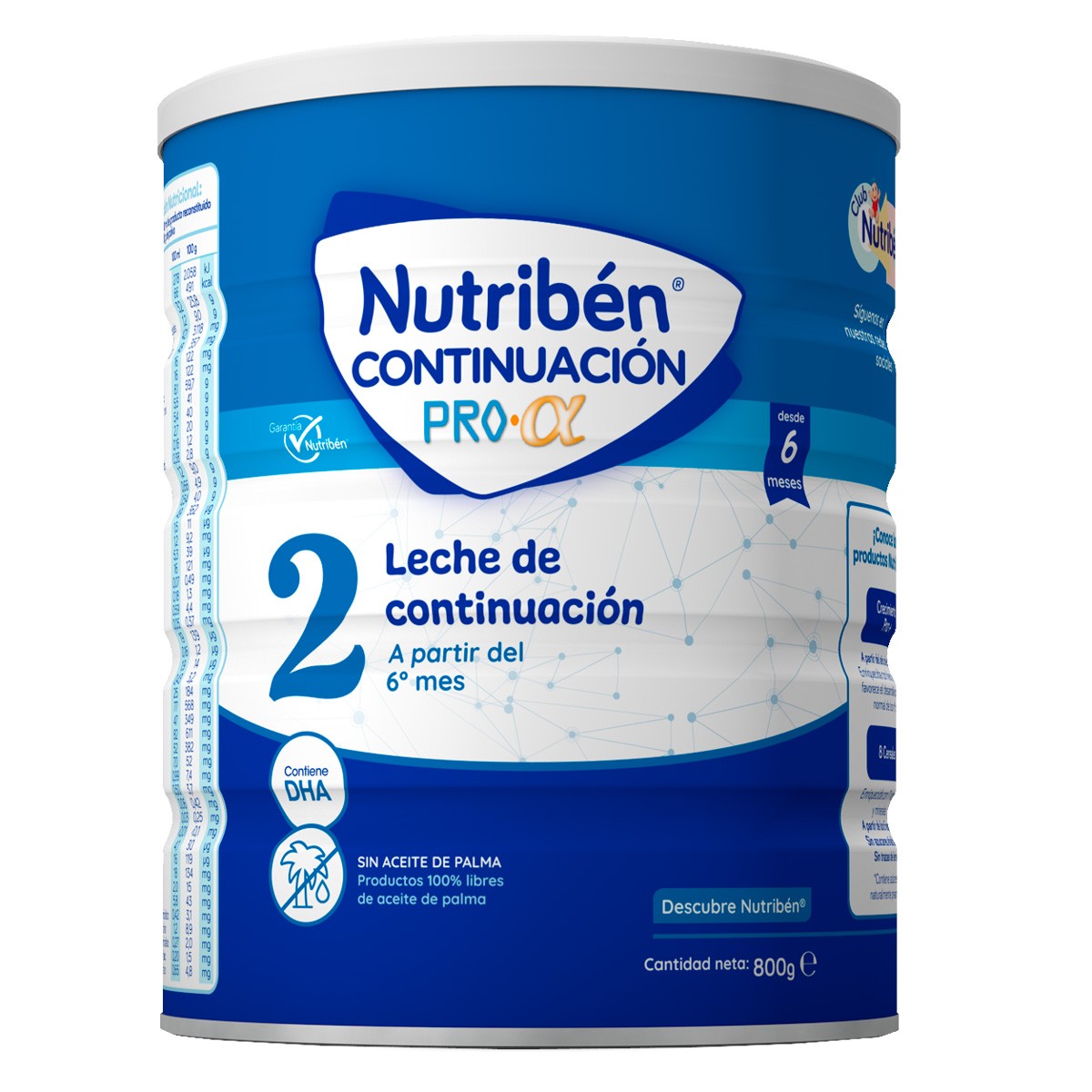 Nutribén Continuación Pro-Alfa 2, Leche infantil desde los 6 meses 800g