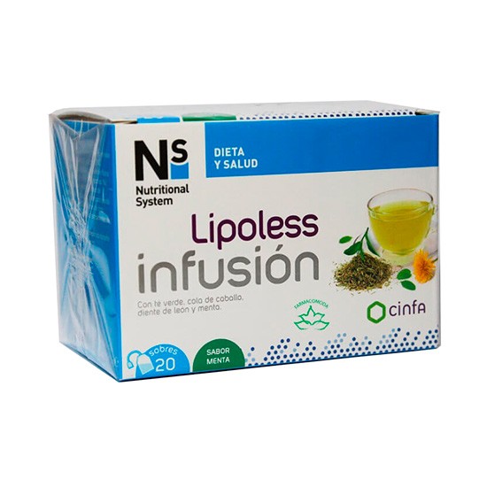 N+S lipoless infusión 20 sobres menta