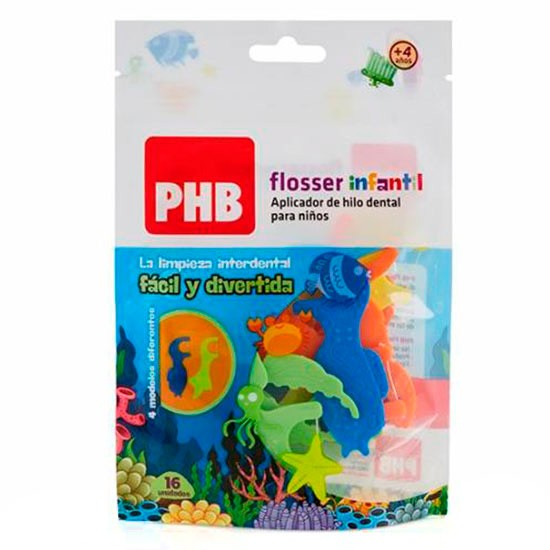 PHB Flosser Infantil aplicador de hilo dental 16u