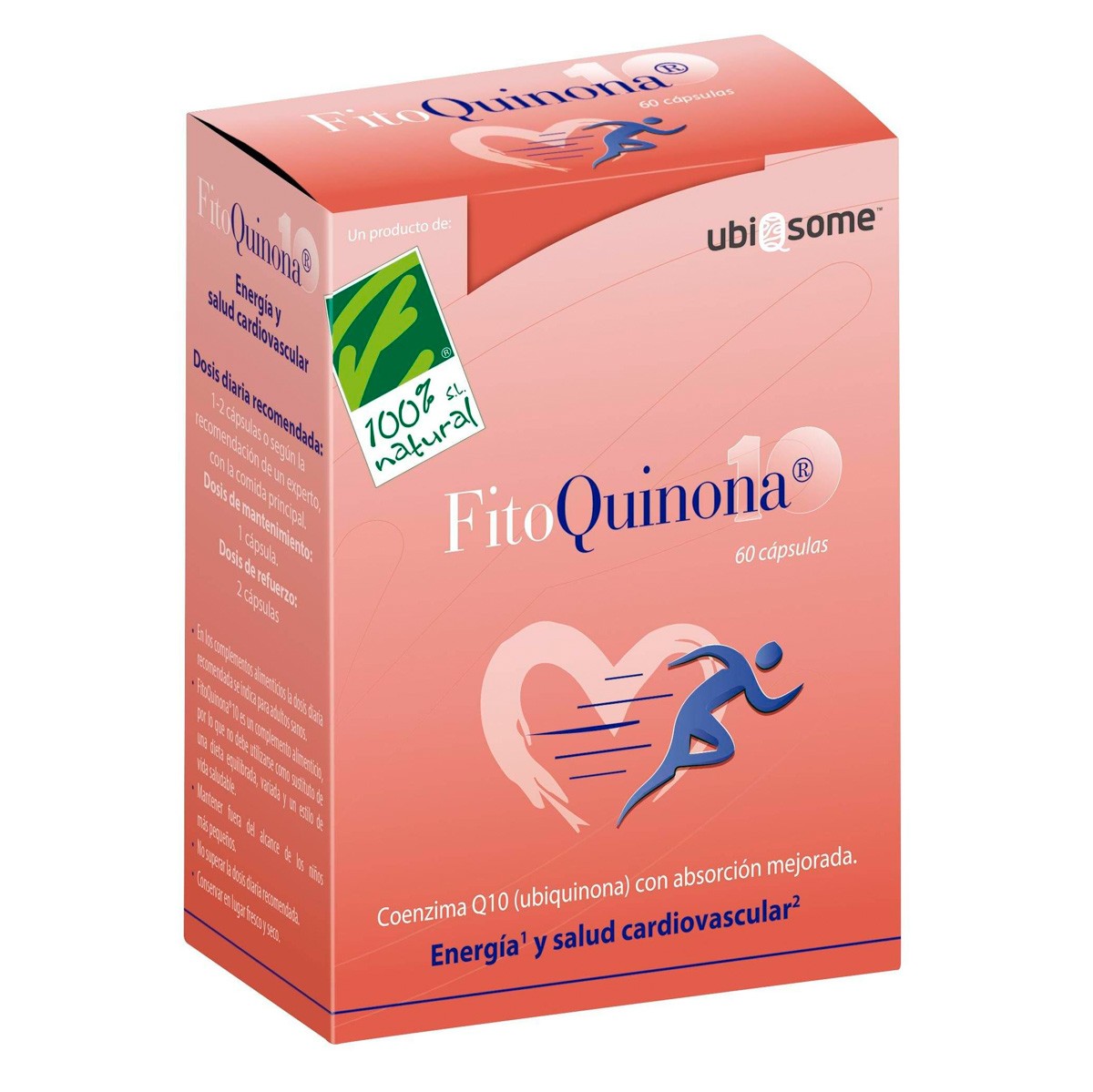 Cien por cien natural fitoquinona 10 60 capsulas