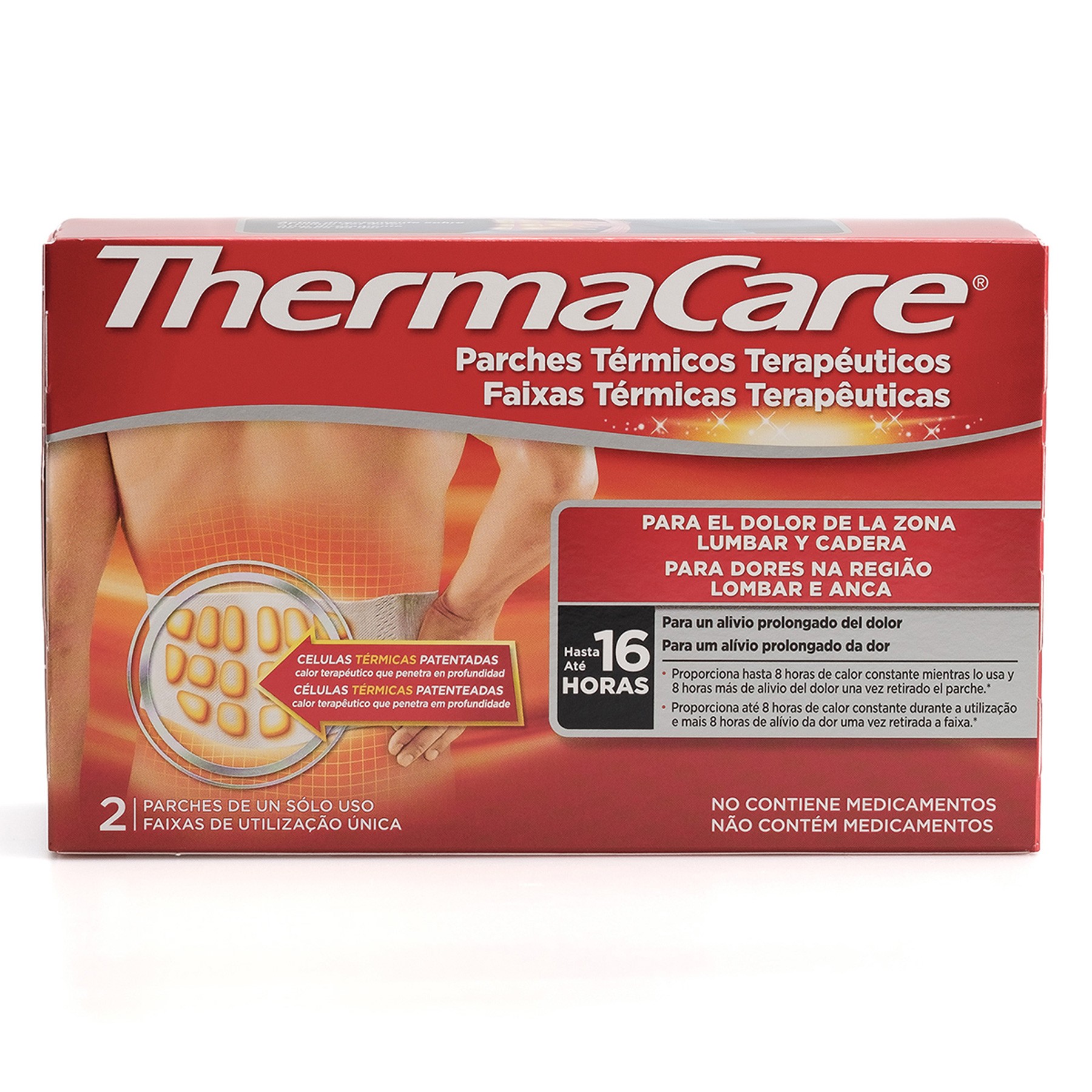 Thermacare lumbar/cadera 2 parches térmicos