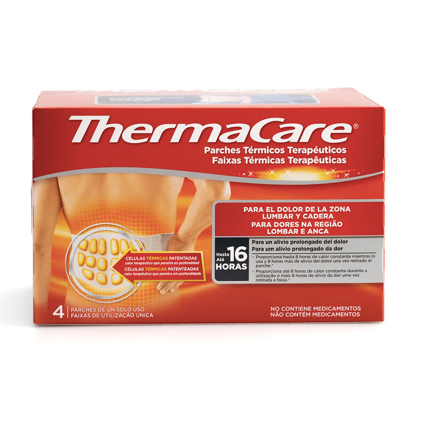 Thermacare lumbar/cadera 4 parches térmicos