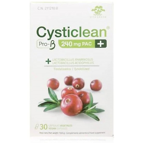 Vitagreen Cysticlean Prob 240mg 30 cápsulas para infecciones de orina