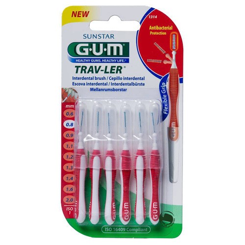 GUM CEPILLO INTERDENTAL TRAVLER 1314 0,8